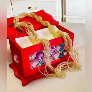 🏵️Vintage beaded  necklace 🏵️